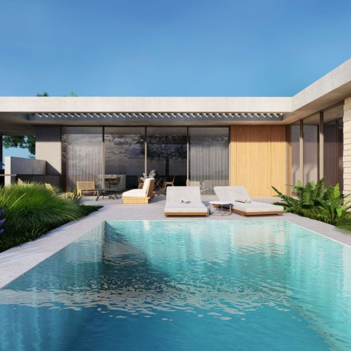 Modern luxury villa with sea view